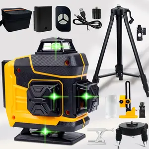 16-Line Infrared Laser Level with Tripod for Easy Alignment, Automatic Self-Leveling Tool for Woodworking, DIY Home Renovation & Wall Construction, Laser Leveler Tool