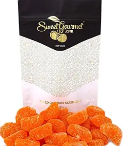 SweetGourmet Orange Fruit Slices, Sugar Coated Jelly Candy, 1-Pound Bulk Bag, Naturally Flavored, Gluten-Free