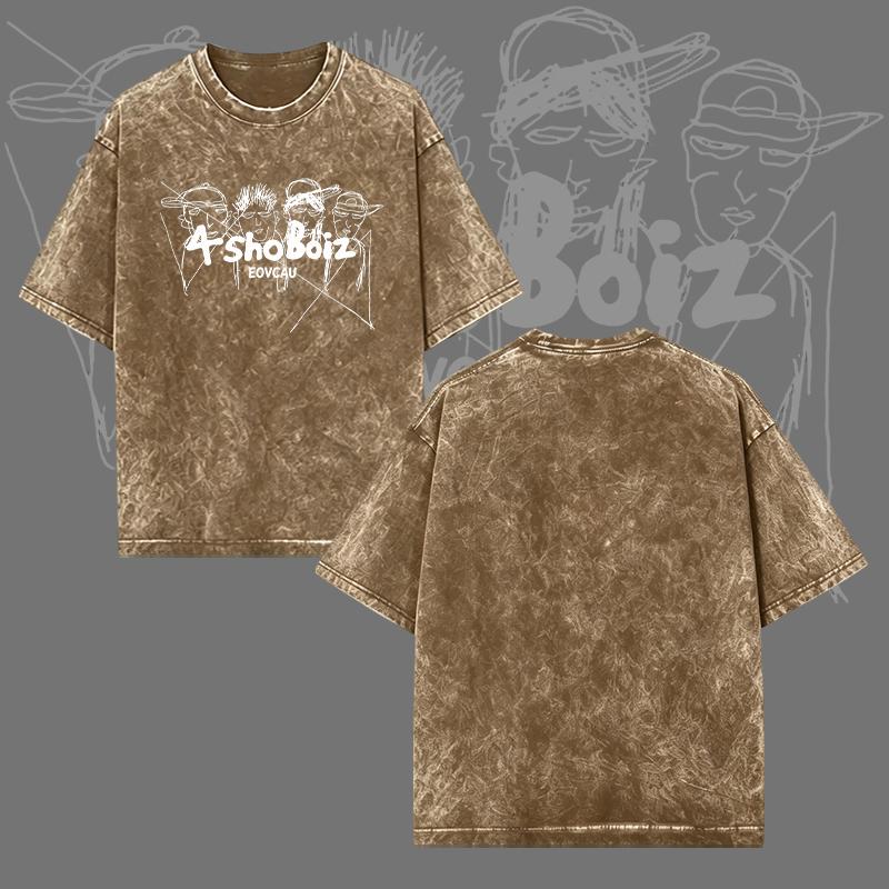 [EOVCAU][Sale Up To 60%]Lngshot Kpop Boy Group Shirt, Gen 5 Kpop shirt, Kpop Inspired T-Shirt, Gift for Women Men，4shoBoiz Vintage Acid Wash Oversized Tee - Streetwear Hip-Hop Sketch Graphic T-Shirt，Y2K Aesthetic Rap Group Graphic Tee #HipHopStreetwear