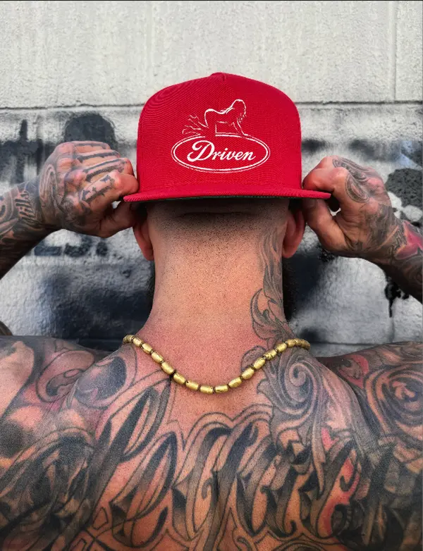 DRIVEN RED FLAT BILL HAT