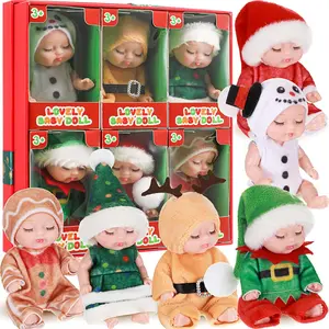 Mother's Day Gift 6pcs/set Mini Animal & Insect Shaped Cute Reborn Doll Children's Toy Gift Box