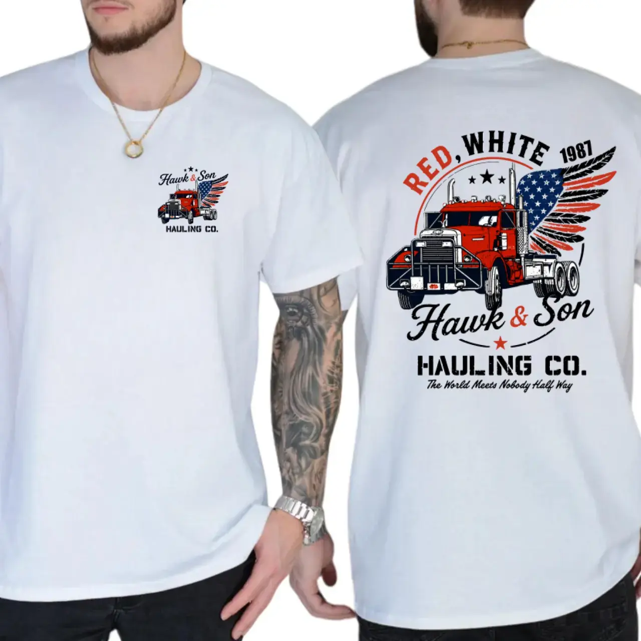 Over The Top Trucker Graphic T-Shirt, Vintage Truck Driver Tee, Retro Hauling Company Inspired Shirt, Unisex Casual Streetwear Gift for Trucking Fans