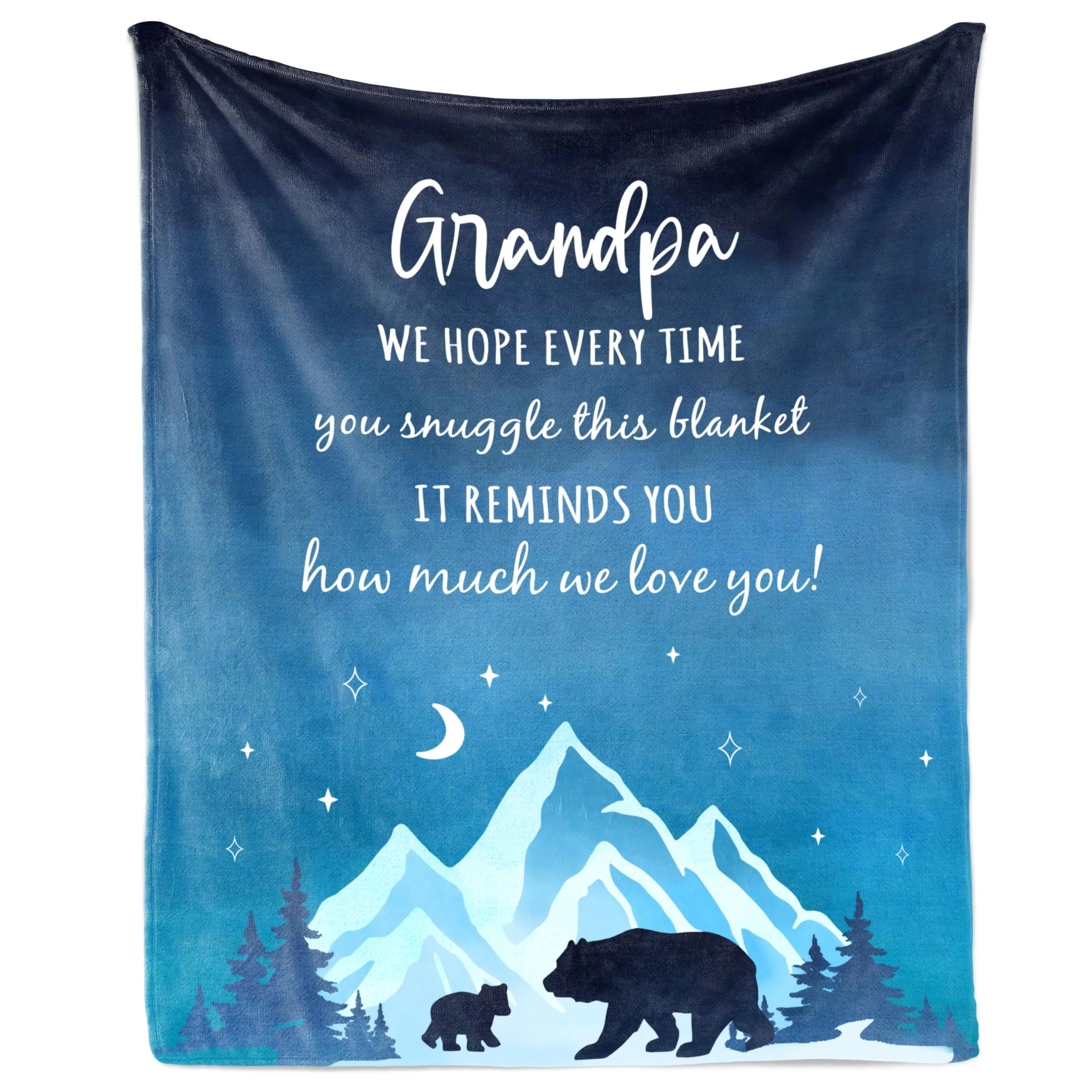 Customized Polyester Fleece Christmas Thanksgiving Blanket - 60x50in/122x81cm, Wrinkle Resistant, Photo Quality Gift for Grandparents from Adults, Children, Foldable