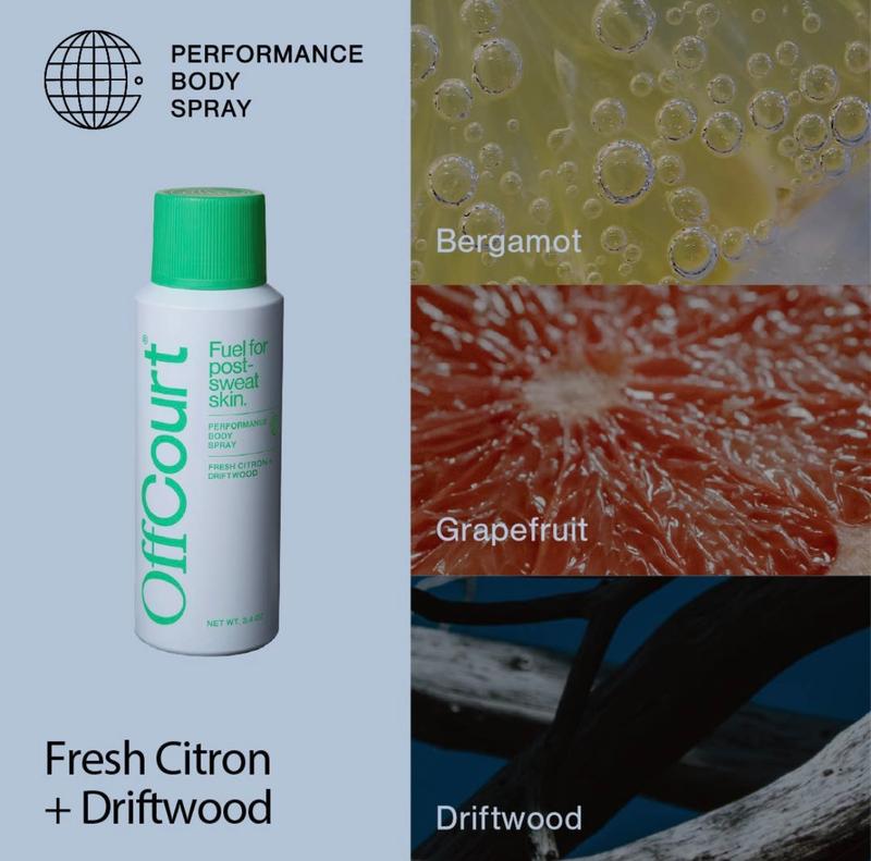 OffCourt Performance Body Spray Fresh Citron + Driftwood 3.4oz