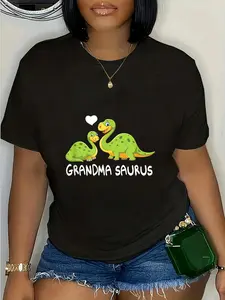 100% Cotton Grandma Saurus Grandmasaurus cute and funny women girls T-Shirt