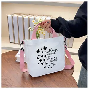 Butterfly Print Tote Bag, Large Multi-functional Shoulder Bag for Daily & Travel, Ideal Gift