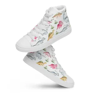 Delightful Dinos  Women’s high top canvas shoes
