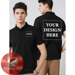 Custom Men'S Polo Shirt, Design Your Own Custom Polo Shirt, Suitable For Family Customization, LOGO Customization, Breathable Fabric, Ideal for Business and Leisure, Golf, Tennis, Casual Style, All-Season Wear-Men's POLO Shirts - Ideal Holiday Gifts