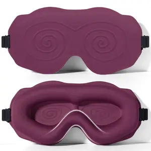 Ergonomic 3D, 360° Light Blocking, Soft and Lightweight, Deep Groove Leak-Proof Design, Ideal for Travel, Sleep, Relaxation, Portable Eye Mask