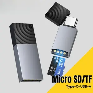 2 in 1 TF SD Card Reader USB 2.0 Memory Card Adapter Smart High Speed Cardreader Convertor for PC Laptop Accessories