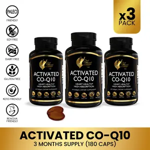 3 Bottles of Coco March N.M.D Activated CO-Q10 Wellness Supplement