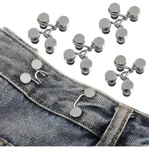 Jeans Waist Tightener, 2/4 Counts No Sewing Required Jeans Button, Adjustable Button, Sewing Accessories for Women, Waist Button for Solving Loose Jeans, Mother's Day Gifts