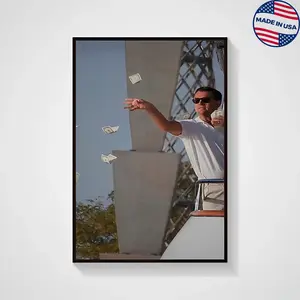 [Canvas Material With Frame] "Wolf Of Wall Street" Poster, Classic Wall Art, Perfect Art Gift For Housewarming, Bar Decoration, Or Office Decor