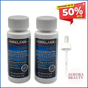 Kirkland Minoxidil 5% Extra Strength for Men Hair Regrowth Solution Hair Care - 1 up to 3 Months Supply, for gift Holiday Season Daily