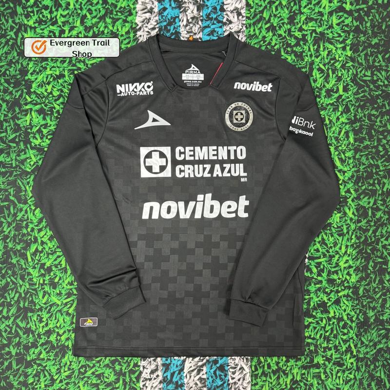2526 Cruz Azul Third Away Black Long sleeves Soccer Jersey Ligamx
