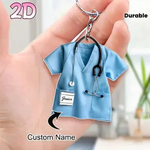 Nurse Name Keychain, Customizable Medical Staff Keychain, Cute Y2K Style, Durable and Fashionable, Ideal Gift for Nurses, Students, Friends, Family