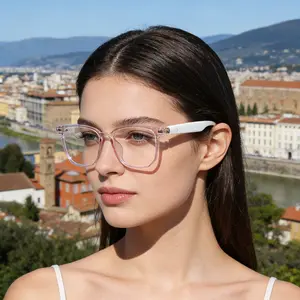 Bluetooth-compatible Wireless Wearable Smart Glasses with Dual Boards, Magnetic Charging, Classic Transparent Tr90 Frame, High-Quality Student Gift, Holiday Present