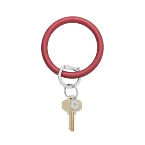 OVENTURE Silicone Big O® Key Ring - Wino Pearlized Burgundy Charm Clip with Durable Sturdy Construction & Patented Locking Clasp for Everyday Convenience