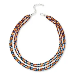 Mine Finds by Jay King Multicolor Multigemstone Bead 4-Strand 18" Necklace