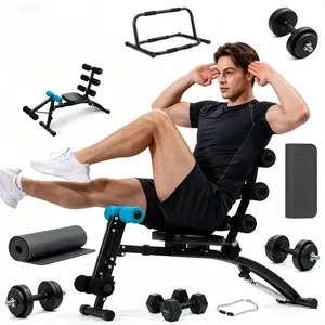 {Fast Shipping} Abdominal Muscle Exerciser for Home Gym, Adjustable Abdominal Training Bench, Full Body Workout Fitness Equipment, Multifunctional Exercise Chair for Women, 300 Lbs Weight Capacity