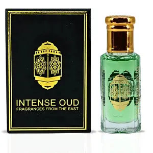 INTENSE OUD Fajr Perfume Oil - 12ML (0.40 OZ) with Black Gift Box - Men's Fragrance with Fresh Citrus Opening, Warm Musk, Sandalwood & Amber Base