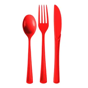 Heavy Duty Red Cutlery Combo - 7.5 in. - 24 Count