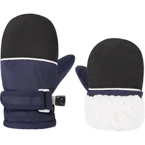 X-HBL04    Toddler Gloves Kids Mittens Winter Warm Lined Fleece Gloves Waterproof Snow Baby Mitten for Boys Girls