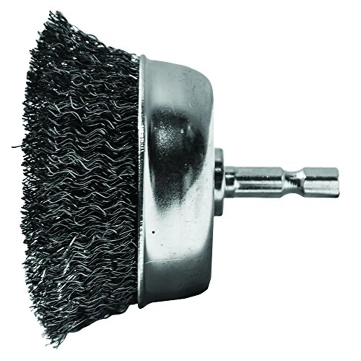 212 MAIN Crimped Cup Wire Brush (2-Pack) - 2 in. & 0.75 in., 0.01 Wire, Reptile & Amphibian Cleaning Tool, Hex Component Deburring Tool for Engine Maintenance