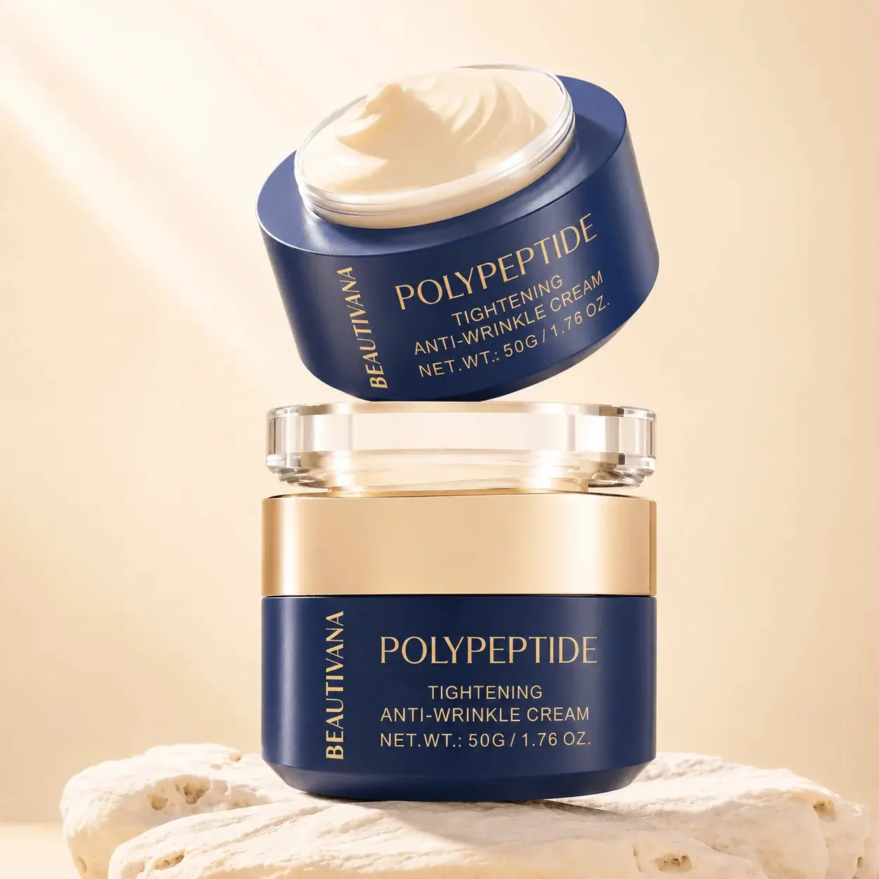 BV BEAUTIVANA Polypeptide Hydrating Lightweight Face Moisturizer, Daily Skincare Cream for Hydration