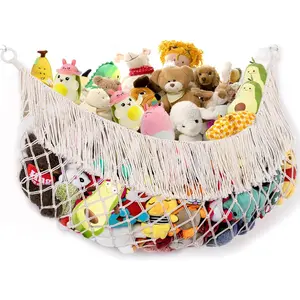 Stuffed Animal Hammock - Extra Large 56'' Long, Stuffed Animal Storage, stuffed animal Holder net, Toy Hammock Large, Toy Storage Hanging Organizer