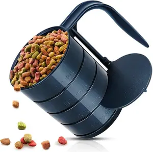 Joansan Dog Food Scoop Pet Food Scoops for Dogs 4 Capacity Cup in 1 Cup Measuring Scoop for Pets Dog Cat and Bird Solid Food (Includes 1/4 C 1/2 C 3/4 C 1 CUP)