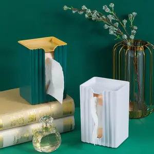 Striped Wall-Mounted Tissue Box, No Punching Design for Home Decor, Ideal for Kitchen Bathroom Living Room Bedroom Use