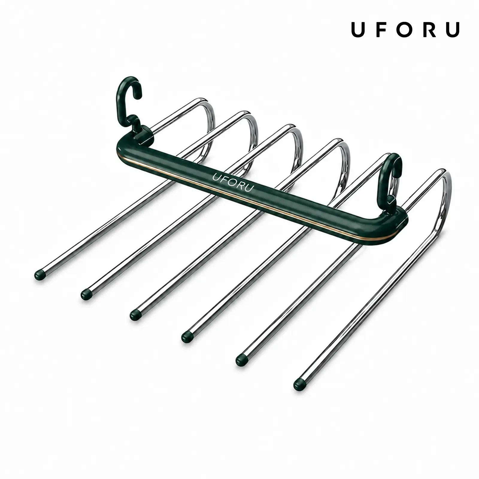 UFORU Multi-layer Pants Hanger, Stainless Steel Rack, Space Saving Storage and Organization for Wardrobe, Closet, Bedroom, Suitable for Pants, Jeans, Scarves, Hanging,home essentials.dealsforyou#SummerWins