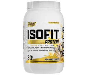 Nutrex Research IsoFit | Whey Protein Powder Instantized 100% Whey Protein Isolate | Muscle Recovery, Keto Friendly | 2lbs 30 Servings
