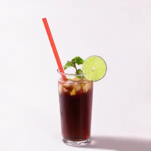 [1,200 ct] Giant Straws | Individually Wrapped | Red (0.31" x 10.25")