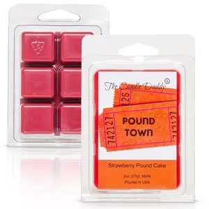 Two Tickets To Pound Town - Strawberry Pound Cake Scented Melt - Maximum Scent Wax Cubes/Melts - 1 Pack - 2 Ounces - 6 Cubes