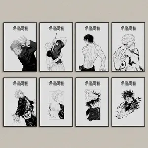 Jujutsu Kaisen Poster Set: Anime Wall Art Prints Unframe