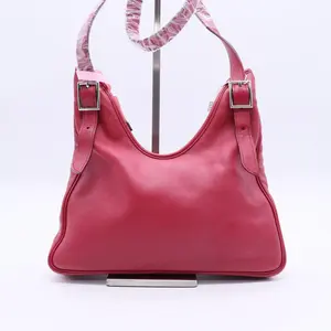 Pre-owned HERMÈS leather handbag 32cm Rosewood Clemence Massai Cut Bag