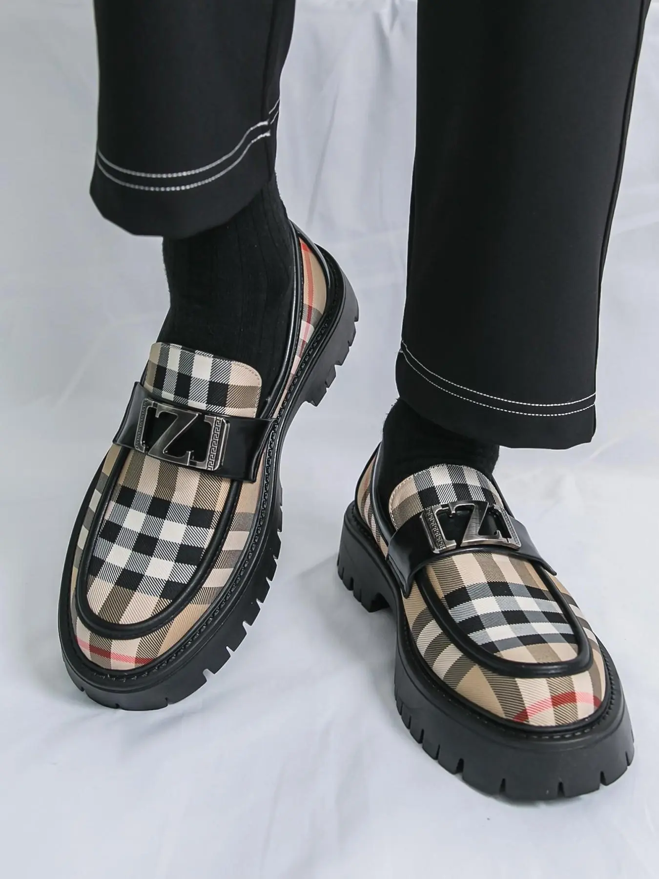 1 Pair Comfortable Socks, High-Quality Soft Material, Ideal for Everyday Use, Perfect Fit for All Sizes, Casual Korean Chunky Thick Loafers, Walking Shoes, Footwear Slipon, Slip Shoes