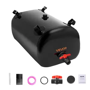 【FathersDayGift】VEVOR Water Storage Bladder, 29.85 Gallon (113L) Water Storage Container Tank, 1000D PVC Thickened Soft Bag Bladder, Collapsible Portable for Garden Irrigation, Camping, RVs, Emergency Use - Black