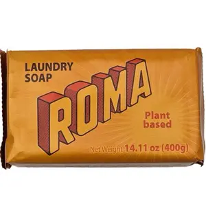 Roma Plant Based Laundry Soap Bar 400 Grams Soft and Gentle Formula for Effective Cleaning Roma Plant Based Laundry Soap Bar 400 Grams Soft and Gentle Formula for Effective Cleaning