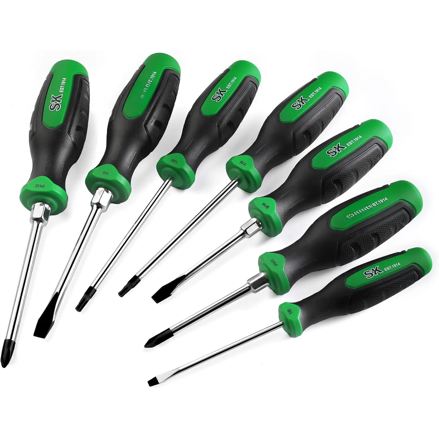 7-Piece Magnetic  Set, Includes Slotted/Phillip/Star Screwdrivers, S2 Steel,  Handle