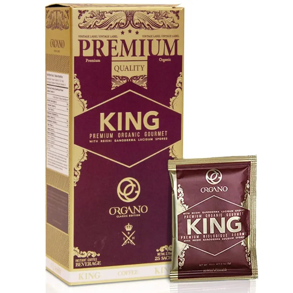 ORGANO King of Coffee | 100% Certified Ganoderma Lucidum | 25 Sachets