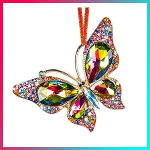 Butterfly Christmas Ornament 2024 Monarch Butterfly Hanging Ornaments Christmas Tree Decorations,Butterfly Decorations Colorful Butterfly Christmas Ornaments Gifts for Women Girls Sister