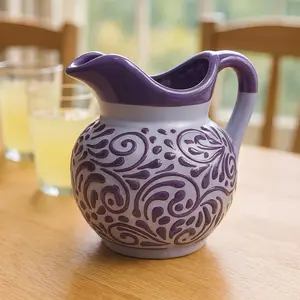 Small Talavera Pitcher | Purple | Lead Free