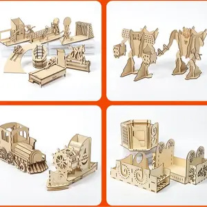 Custom 3D wooden puzzles, laser-engraved creative cultural crafts, creative gifts