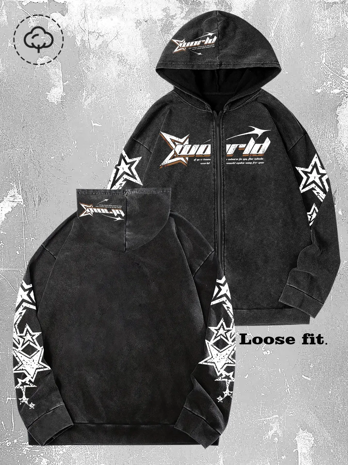 トップス SCUFFERS Flock Dark Hoodie Flock Dark Hoodie - Oversized Hoodie | Scuffers