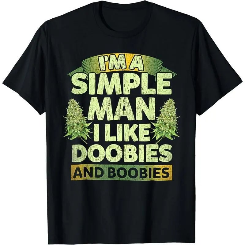 Funny "I'm A Simple Man" Printed T-Shirt, Casual Short Sleeve Top for Men and Women