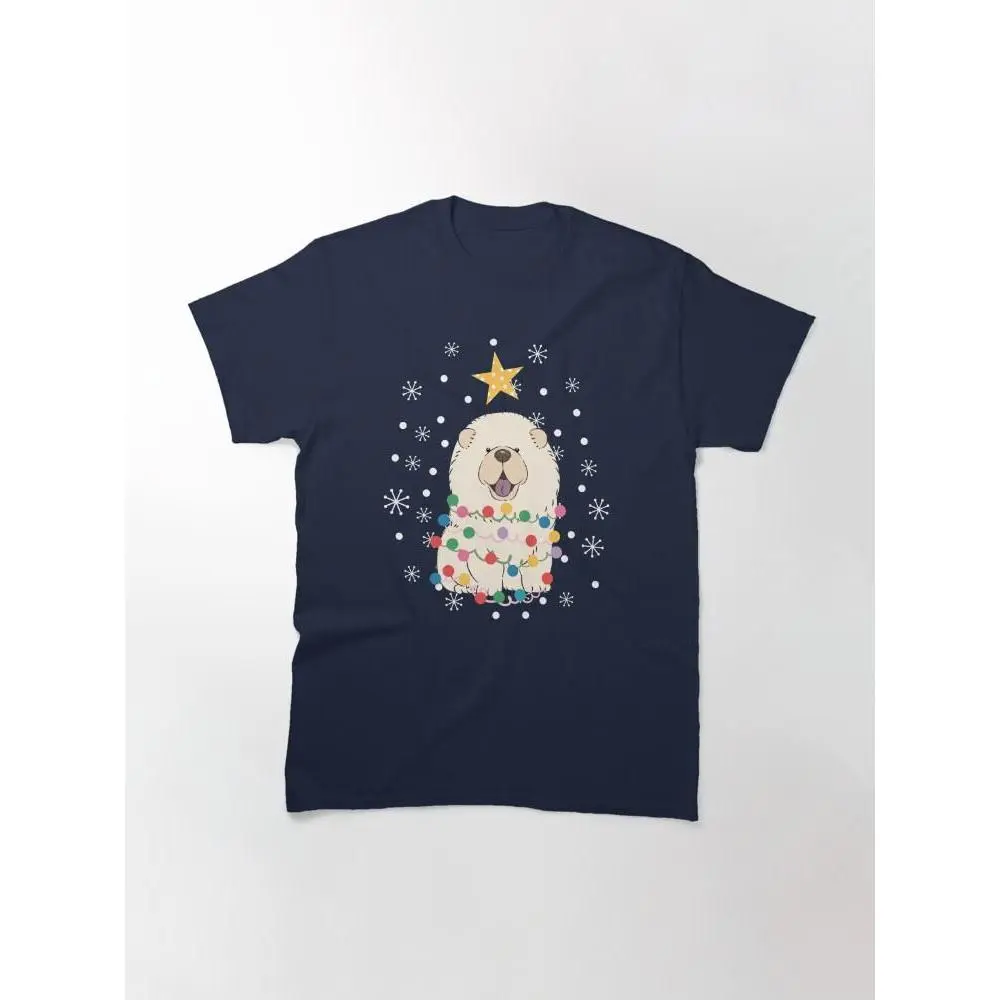 White Cream Chow Chow Christmas Tree Classic T-Shirt