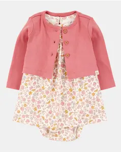 Carter's Baby girl 2-Piece Bodysuit Dress & Cardigan Set, babyshower, set gifts